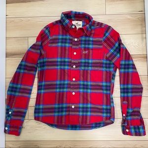 Hollister - Men’s Plaid Flannel Shirt - Size Medium - 100% Cotton